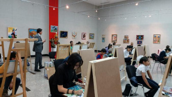 Фотография к новости: Нұр-Сұлтанда жас суретшілердің республикалық байқауы басталды