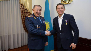 Фотография к новости: Головкин ІІМ-нің медалімен марапатталды