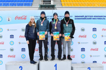 Фотография к новости: Алматыда балалар мен жасөспірімдер арасында биатлоннан жарыс өтті