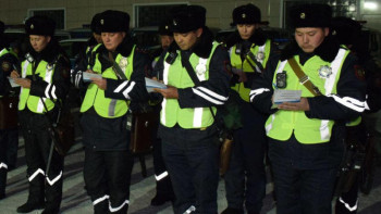 Фотография к новости: Өскемен полицейлері қатаң тәртіпке көшеді