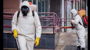 Фотография к новости: Нұр-Сұлтанда 1529 тұрғын үй дезинфекцияланды