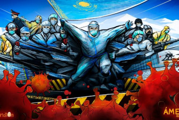 Фотография к новости: #covidillustrationkz – өнер арқылы індетпен күрес