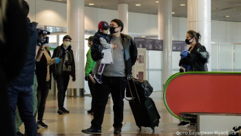 Фотография к новости: Елімізде карантин жағдайында алғашқы әуе рейсі жасалды