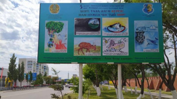 Фотография к новости: Балалардың экология тақырыбына арнаған суреттері көшеге ілінді