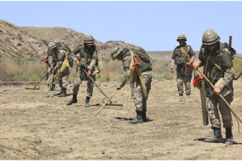 Фотография к новости: Арыс қаласынан 380 мыңға жуық оқ-дәрі фрагменті шығарылды 