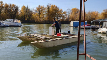 Фотография к новости: Өнертапқыш студенттер катамаран құрастырды