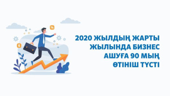 Фотография к новости: ﻿2020 жылдың жарты жылында бизнес ашуға 90 мың өтініш түсті