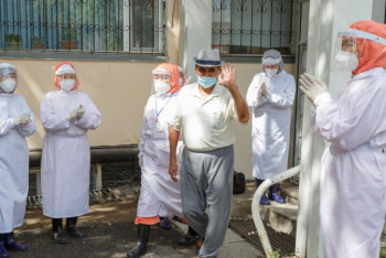 Фотография к новости: COVID-19. Елордалық ауруханалардың бірінде соңғы науқас емделіп шықты