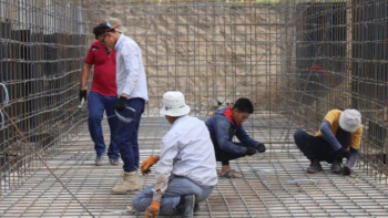 Фотография к новости: Шемонаихада салынып жатқан спорт нысаны 23 адамды жұмыспен қамтыды