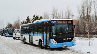 Астанада қатты аязға байланысты қала маңына қатынайтын автобустар тоқтады
