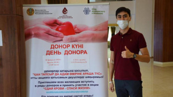 Фотография к новости: Елордада «Қан тапсыр да, адам өміріне араша түс» акциясы өтті