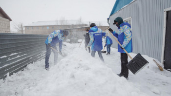 Фотография к новости: Елорда еріктілері аптасына 10-15 үйдің ауласын тазалайды