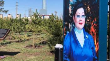 Фотография к новости: Рақымбекова атындағы аллея тағы 110 түп ағашпен толықты