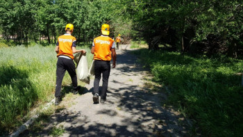 Фотография к новости: Түркістанда «Киелі табиғат» экологиялық акциясы өткізілді