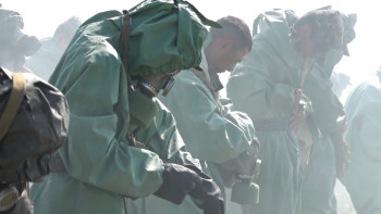 Фотография к новости: Әскерилер радиациялық, химиялық және биологиялық қорғаныс оқу-жаттығуынан өтті