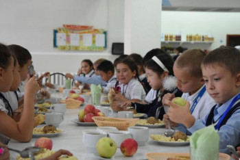Фотография к новости: Оқушылардың мектептегі ас мәзірінде бал мен сүт болуы тиіс – Жамалов
