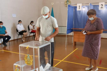 Фотография к новости: Жамбыл облысында тұрғындардың 56%-ы дауыс берді