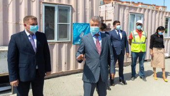 Фотография к новости: Даниал Ахметов облыс орталығындағы нысандардың құрылысын қадағалады