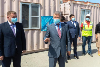 Фотография к новости: Даниал Ахметов облыс орталығындағы нысандардың құрылысын қадағалады