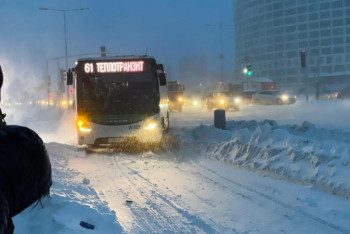 Фотография к новости: Астанада бір тәулікте қардың бір айлық мөлшері жауды