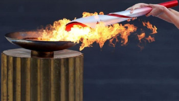 Фотография к новости: Бейжің-2022.  Олимпиада алауы жағылды