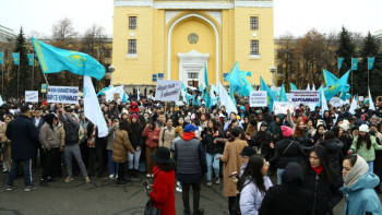 Фотография к новости: Алматыда «Жаңа Қазақстанды бірге құрамыз» атты митинг өтіп жатыр