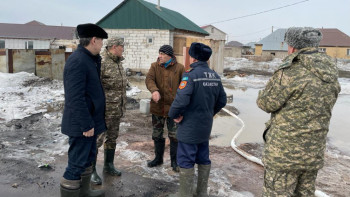 Фотография к новости: Ақмоланың он ауданында су тасқынына қарсы шаралар күшейтілді