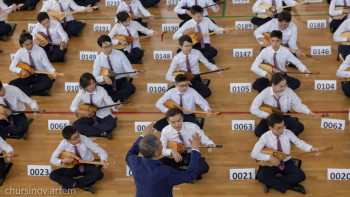 Фотография к новости: Домбыра сабағы Гиннестің рекордтар кітабына енеді