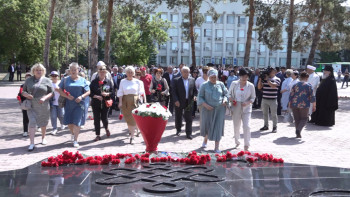 Фотография к новости: Павлодарлықтар саяси қуғын-сүргін және ашаршылық құрбандарын еске алды