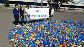 Фотография к новости: Павлодарлық оқушылар екі миллионға жуық пластик қақпағын жинады