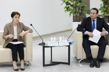 Фотография к новости: Министр Тамара Дүйсенова Атырауда іссапармен жүр