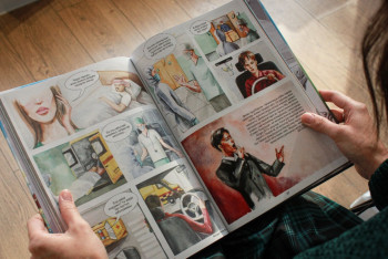 Фотография к новости: Кілемнің астына қалдыруға болмайды. Шерімбек комикс жазудың маңызын түсіндірді