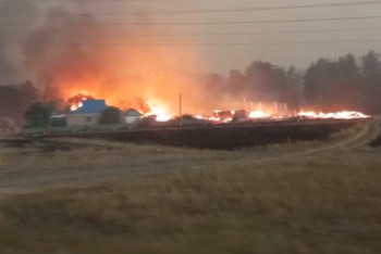 Фотография к новости: Қостанайдағы өртенген ауылдың көрінісі