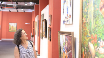 Фотография к новости: Алматыда Отбасы күніне орай өткен «Шежіре» көрмесіне үздік суретшілердің картиналары қойылды