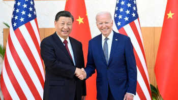 Фотография к новости: Си Цзиньпин мен Байден кездесті