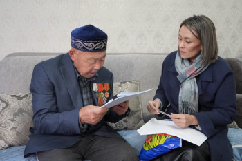 Фотография к новости: Семейлік соғыс ардагері үйінде дауыс берді