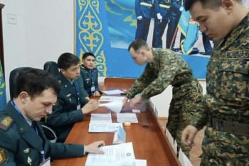 Фотография к новости: Ақмола облысының әскери бөлімдерінде дауыс беру аяқталды