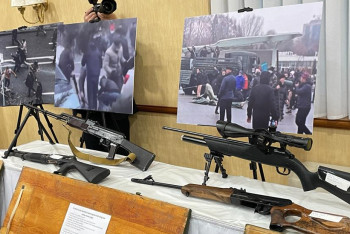 Фотография к новости: Мәжілісте қаңтар оқиғасына арналған көрме өтіп жатыр