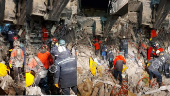 Фотография к новости: ТЖМ Түркиядағы Қазақстан құтқарушылары жөнінде ақпарат берді