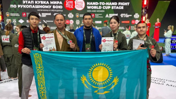 Фотография к новости: Қазақстандық спортшылар қоян-қолтық ұрысынан Әлем біріншілігінде жүлделі болды