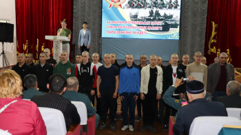 Фотография к новости: Шымкент жастары әскери борышын өтеуге Қонаев қаласына аттанды