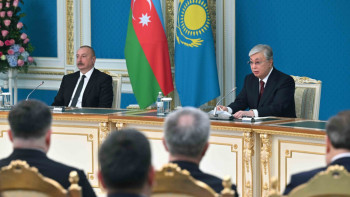 Фотография к новости: Қазақстан мен Әзербайжан президенттері мәлімдеме жасады