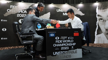 Фотография к новости: Астанадағы шахматтан әлем чемпионатында алғашқы партия ойналды