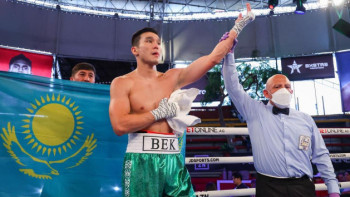 Фотография к новости: Бек Нұрмағанбет кәсіпқой бокстағы 9-шы жеңісіне қол жеткізді