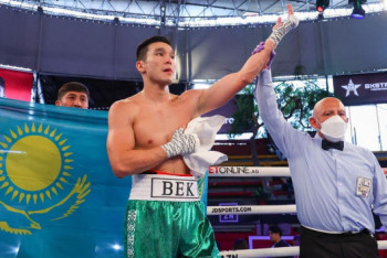 Фотография к новости: Бек Нұрмағанбет кәсіпқой бокстағы 9-шы жеңісіне қол жеткізді
