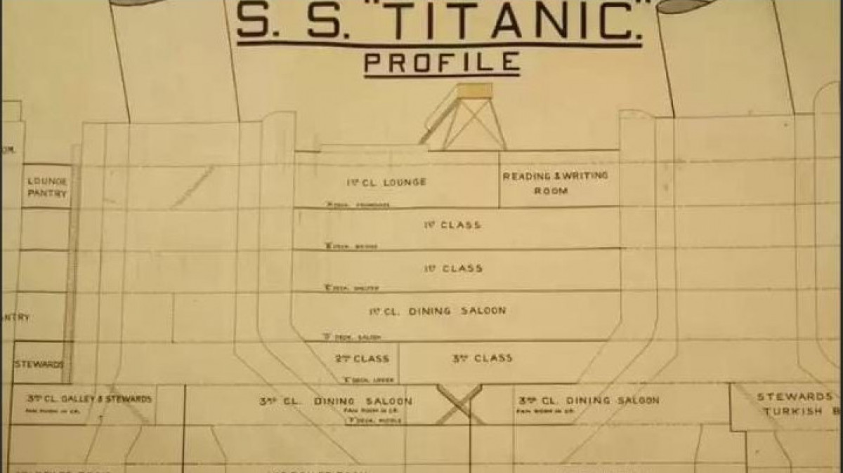 Англияда «Титаниктің» схемасы аукционға қойылды