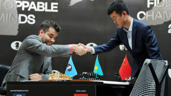 Фотография к новости: Шахматтан әлем чемпионы атағы үшін жарыстың финалдық кезеңі басталды