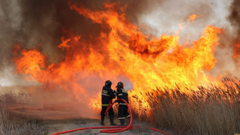 Фотография к новости: Петропавлда төрт үй түгі қалмай өртеніп кетті
