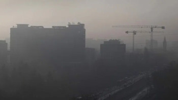 Фотография к новости: Өрттен шыққан қою түтін Ақмола облысын басып қалды