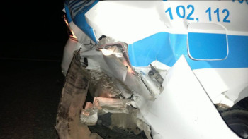 Фотография к новости: Павлодар облысында жүргізуші жолда ұйықтап кетіп, жол апатына түсті